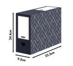 Boîte archives carton Fellowes Déco dos de 10 cm - montage manuel