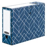 Boîte archives carton Fellowes Déco dos de 10 cm - montage manuel