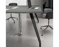 Canalina passacavi verticale estensibile universale da 68 a 110 cm colore alluminio