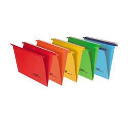 Cartelle  Sospese Joker per Cassetti in cartone premium 270 gr/mq, interasse 39÷39,8 cm, Fondo a V, Confezione Retail da 10 p.zi, Colori Assortiti