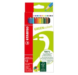 De_etui 12 crayons de couleur greencolors