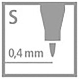 Marqueurs permanents OhPen Stabilo pointe extra-fine 0,4 mm - Pochette de 4