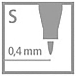 Permanente markers OhPen Stabilo extrafijne punt 0,4 mm - hoesje van 4 stuks