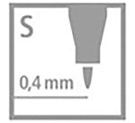 Marqueurs permanents OhPen Stabilo pointe extra-fine 0,4 mm - Pochette de 4