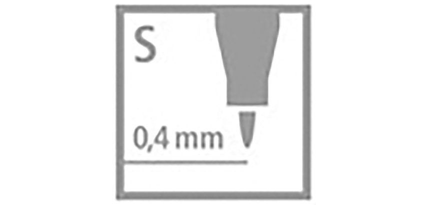 Permanenter Marker OhPen von Stabilo mit 0,4 mm Spitze - Packung mit 4 Stück
