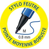 Stylo feutre Stabilo PointMax Arty à capuchon - Pochette de 24