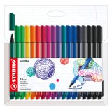 Bolígrafo rotulador Stabilo PointMax punta 1 mm - Paquete de 18