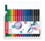 Stylo feutre Stabilo PointMax à capuchon pointe 1 mm - écriture moyenne - Pochette de 18