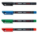 Marqueurs permanents OhPen Stabilo pointe extra-fine 0,4 mm - Pochette de 4