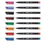 Marqueurs permanents OhPen Stabilo pointe fine 0,7 mm - Pochette de 8