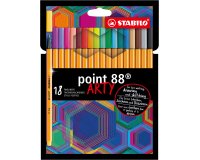 Stabilo Point 88 Arty Filzstift mit Kappe - Packung mit 18 Stück