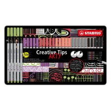 Stift Stabilo Creative Tips assortiment - metalen doos van 30