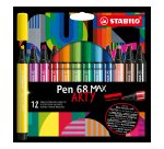 Feutre Stabilo Pen 68 Arty Max - Pochette de 12