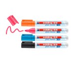 Marqueur effaçable Edding E95 pointe ogive 1,5 à 3 mm - Pochette de 4