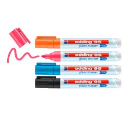 Eraserable marker Edding E95 bullet tip 1.5 to 3 mm - Pack of 4