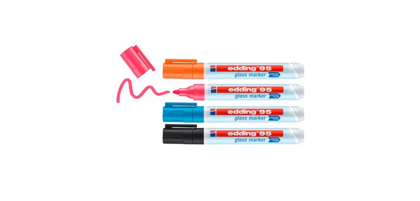 Abwischbarer Marker Edding E95 Rundspitze 1,5 bis 3 mm - Pack von 4