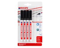 Marqueur permanent Edding E400 pointe ogive 1 mm - Pochette de 4