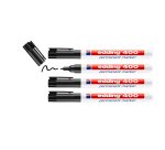 Marqueur permanent Edding E400 pointe ogive 1 mm - Pochette de 4