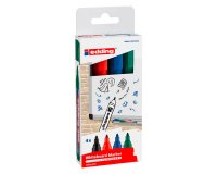 Marqueur effaçable Edding 360 pointe ogive 1.5 à 3 mm - Pochette de 4