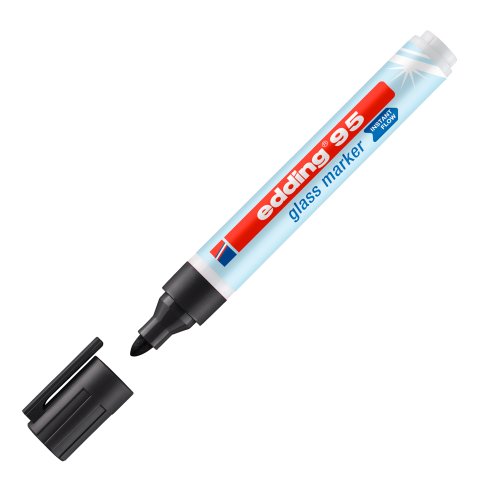 Rotulador borrable punta de 1,5 a 3 mm edding 95 Negro