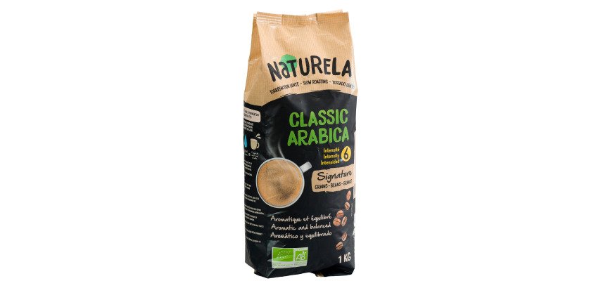 Café en grains Naturela Bio pur arabica - paquet de 1 kg