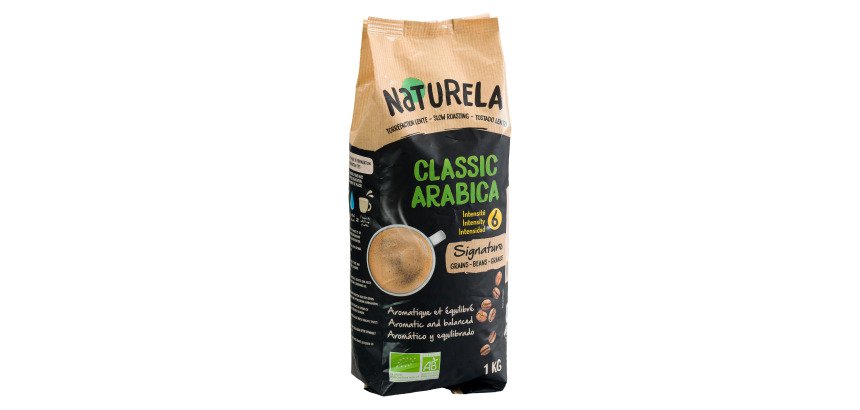 Café en grains Naturela Bio pur arabica - paquet de 1 kg