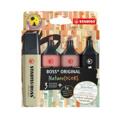 Highlighter Stabilo Boss NatureColors assorted colors - Pack of 4