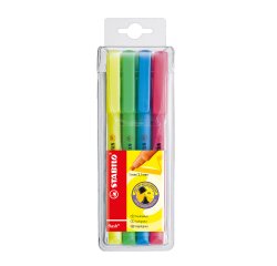 Highlighter Stabilo Flash assorted colors - Pack of 4