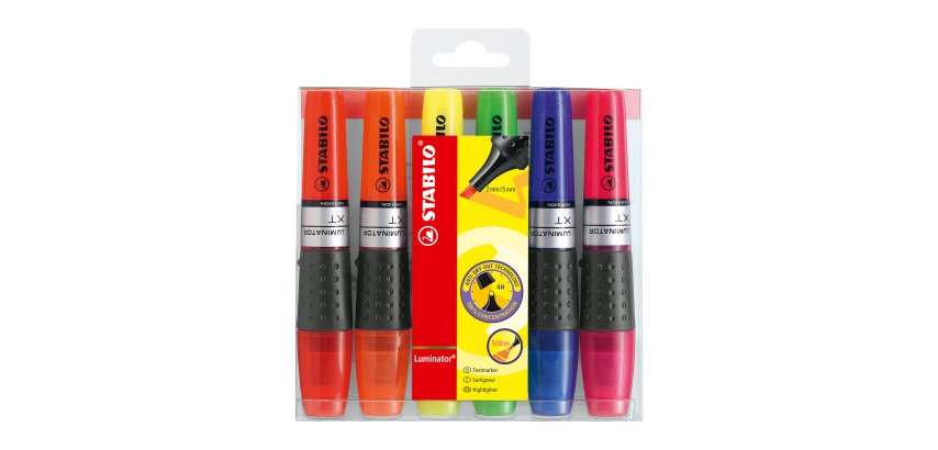 Surligneur Stabilo Luminator couleurs assorties - Etui de 6