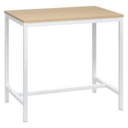 Table haute Swap L120 x H 110 x P 80 cm chêne clair