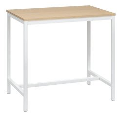 Table haute Swap L120 x H 110 x P 80 cm chêne clair