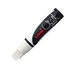 Marqueur craie effaçable Uni-Ball Chalk pointe biseautée 15 mm blanc