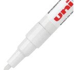 Marqueur permanent Uni Ball Paint Marker pointe ogive 0,8 à 1,2 mm blanc