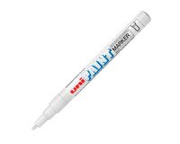 Marqueur permanent Uni Ball Paint Marker pointe ogive 0,8 à 1,2 mm blanc