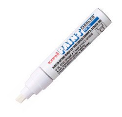 Permanente marker Uni Ball Paint Marker, schuine punt 4 a 8,5 mm wit