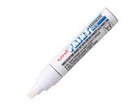 Permanente marker Uni Ball Paint Marker, schuine punt 4 a 8,5 mm wit