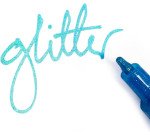 Marqueur Uni-Ball Posca PC3ML pointe ogive 0,9 - 1,3 mm couleurs assorties pailletées - Etui de 8