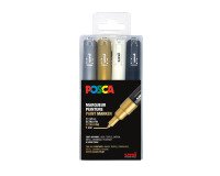 Uni-Ball Posca PC1MC bullet tip marker 0.7 to 1 mm assorted colors - Pack of 4