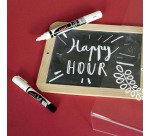 Marqueur craie effaçable Uni-Ball Chalk pointe ogive 0,9 à 1,3 mm blanc