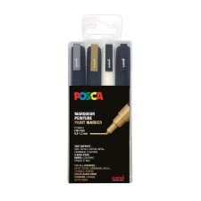 Posca paintmarker PC-3M, set van 4 markers in geassorteerde kleuren