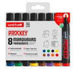Rotulador permanente Uni Ball Prockey punta de bolígrafo 1,8 a 2,2 mm colores surtidos - Estuche de 8