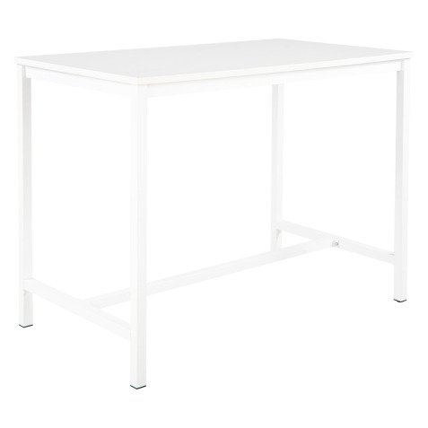 Table haute Swap L 140 x H 110 x P 80 cm Blanc