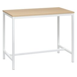 Table haute Swap L140 x H 110 x P 80 cm chêne clair