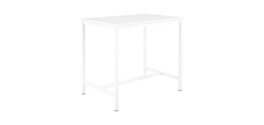 Table haute Swap L 120 x H 110 x P 80 cm Blanc