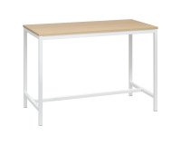 Table haute Swap L160 x H 110 x P 80 cm chêne clair