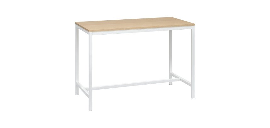 Table haute Swap L160 x H 110 x P 80 cm chêne clair