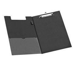 Porte-bloc à rabat A4 PVC noir
