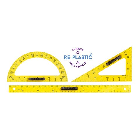 Set de traçage aimanté incassable jaune - 3 pièces