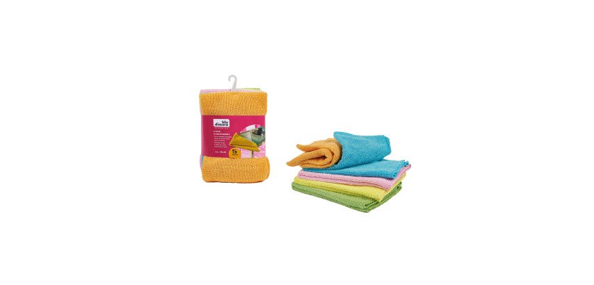 Set 5 panni in microfibra multisuso - cm 40 x 40