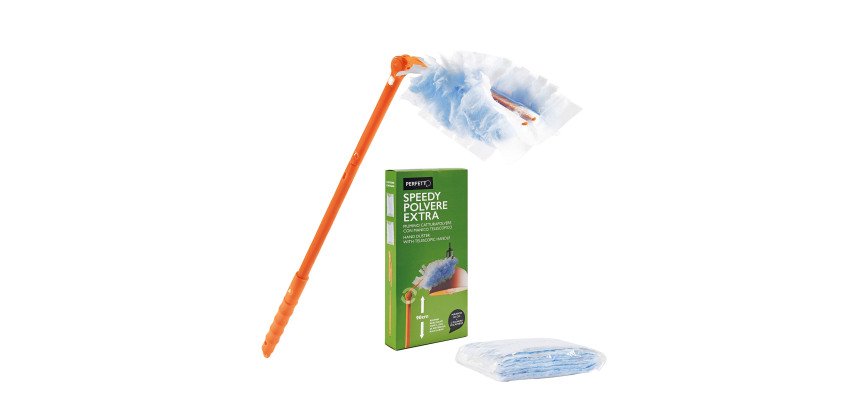 Piumino per lo spolvero Speedypolvere Extra + 2 panni + manico tlx